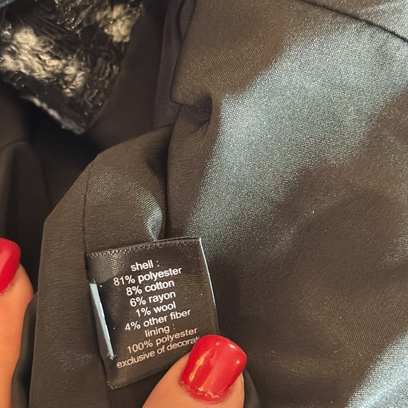 The Limited Tweed Crop Jacket Sz S Grey / Black - Picture 7 of 7